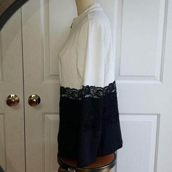 COLORBLOCK Sweatshirt Belle Kim Gravel Lace Zip Up White Women's WOMAN'S Large - Picture 5 of 10